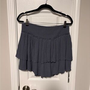 Hollister blue frilly skort